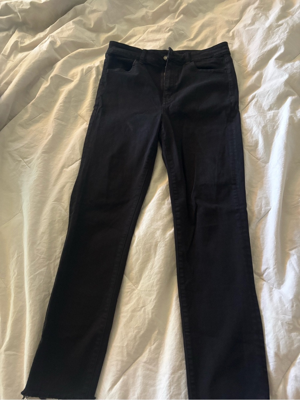 American Eagle Outfitters Black Straight-Leg Jeans